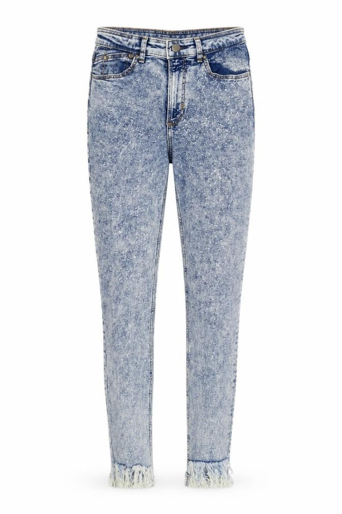 Zara Womens Blue Cotton Skinny Jeans Size 6 L26 in Regular Zip - Acid Wash