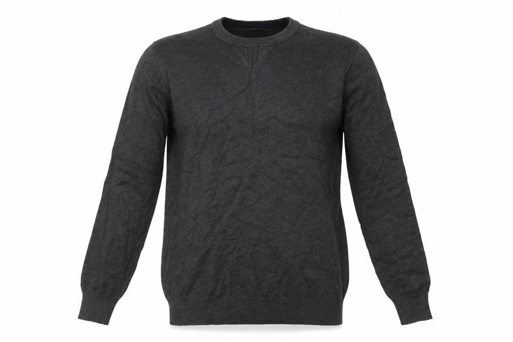 Selection Womens Grey Round Neck Cotton Pullover Jumper Size M