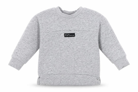 Front view of George Baby Grey Polyester Pullover T-Shirt, size 12-18, Months Round Neck Pullover - Not now. Maybe Tomorrow