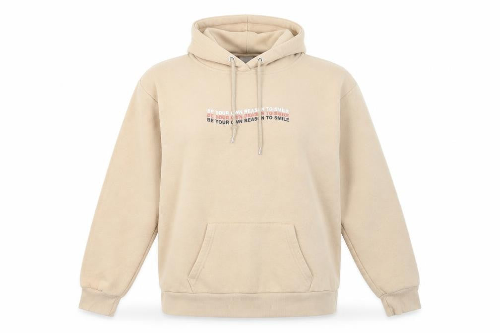 Primark Womens Beige Cotton Pullover Hoodie Size M Pullover - Be your own reason to smile