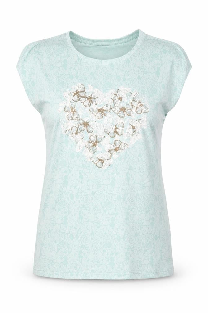 Originals Womens Blue Polyester Basic T-Shirt Size 16 Round Neck - Butterflies
