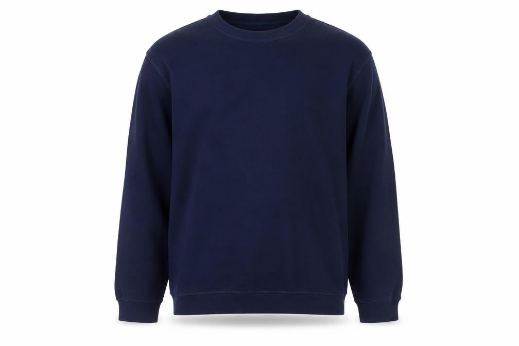 Front view of Back To Scool boys’ blue cotton pullover sweatshirt, size 12-13, years pullover