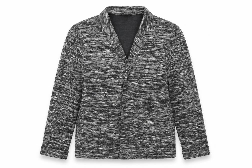 Front view of New Look women’s grey jacket, size UK 16