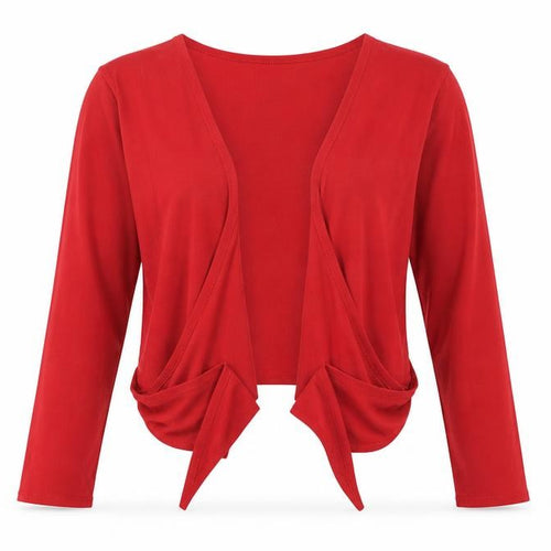 Marks and Spencer Womens Red 100% Cotton Wrap Sweatshirt Size 12 Tie