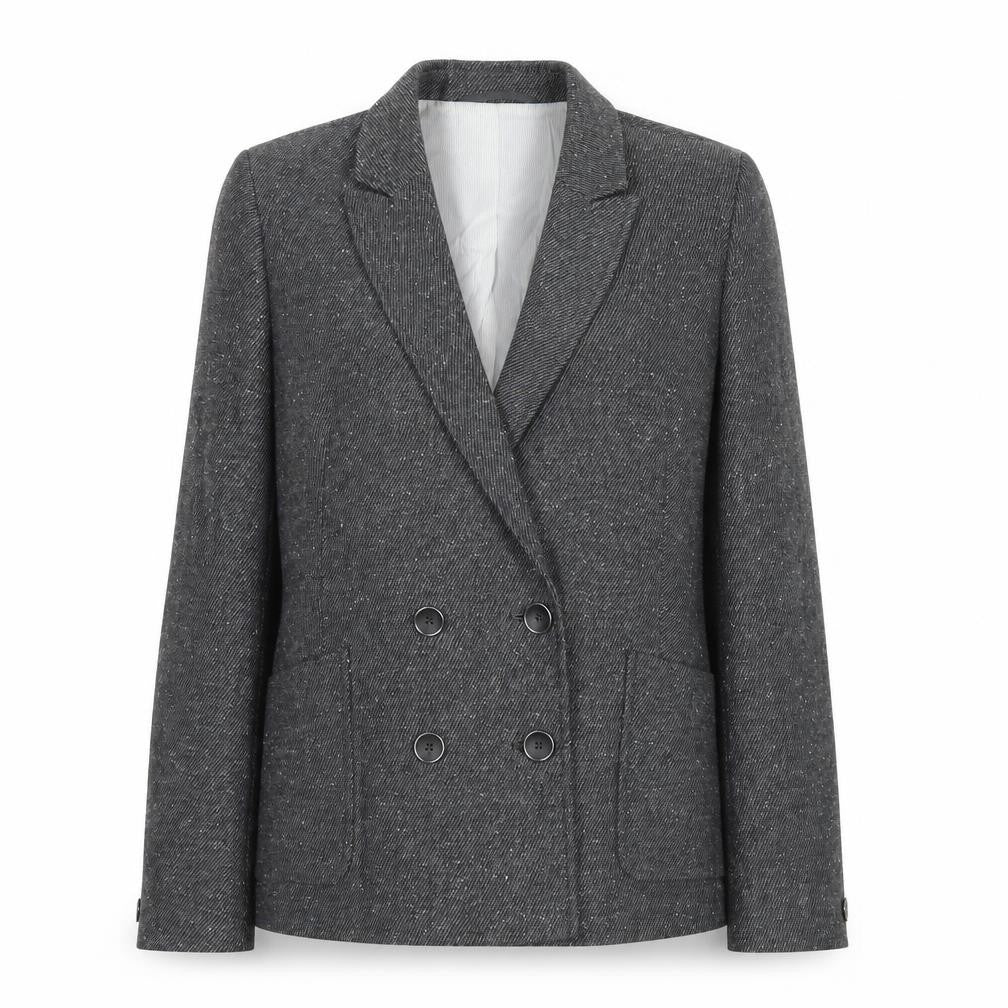 Next Womens Grey Cotton Jacket Blazer Size 14
