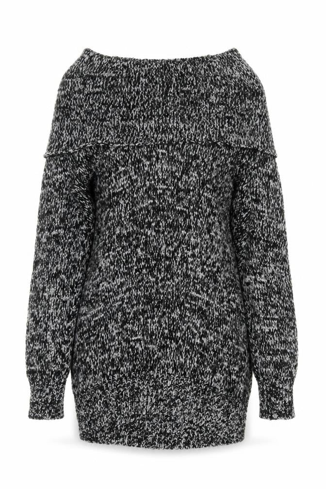 Front view of Next women’s black roll neck acrylic jumper, size UK 10