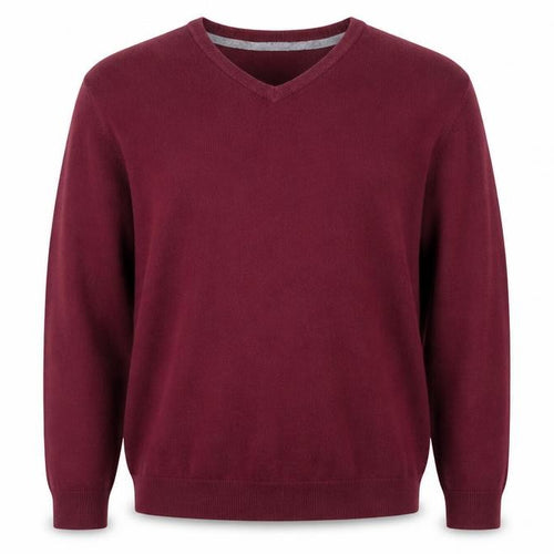 Debenhams Mens Purple V-Neck Acrylic Pullover Jumper Size L