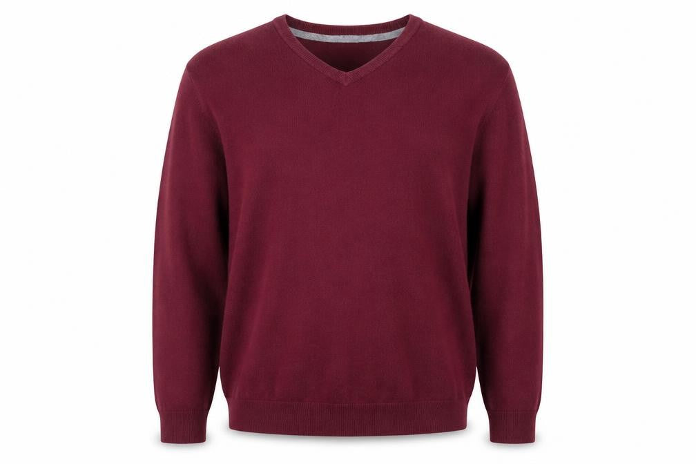 Debenhams Mens Purple V-Neck Acrylic Pullover Jumper Size L