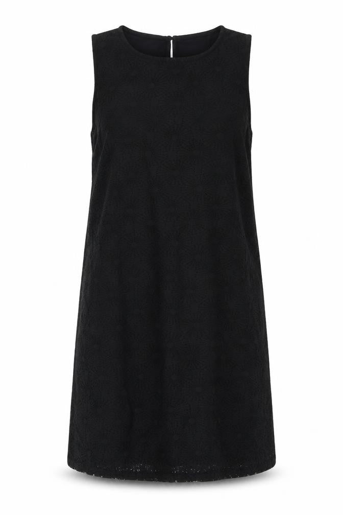 Front view of Tu women’s black polyester a-line, size UK 14, round neck pullover