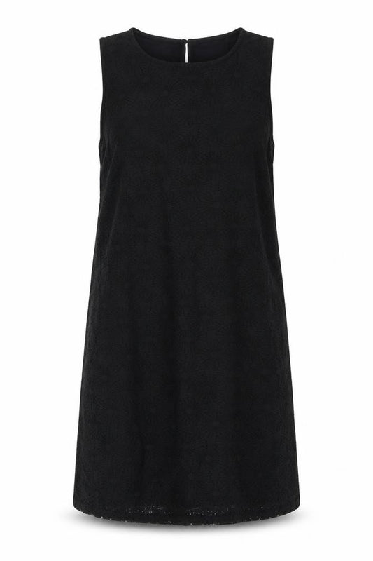 Front view of Tu women’s black polyester a-line, size UK 14, round neck pullover