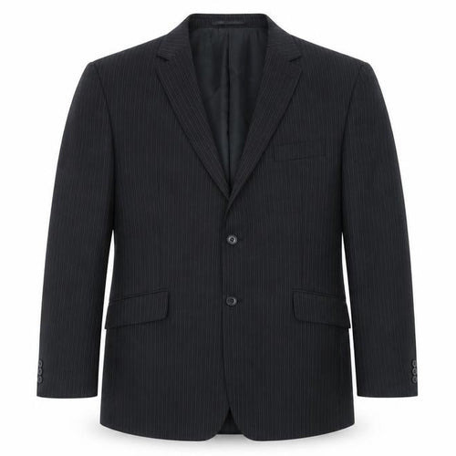 KJ Mens Black Striped Polyacrylate Fibre Jacket Suit Jacket Size 42
