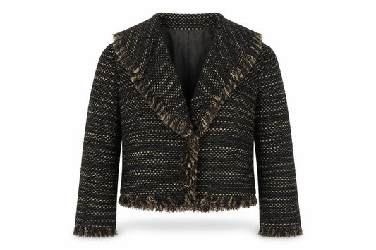 Front view of Principles women’s brown jacket, size UK 12, hook & eye