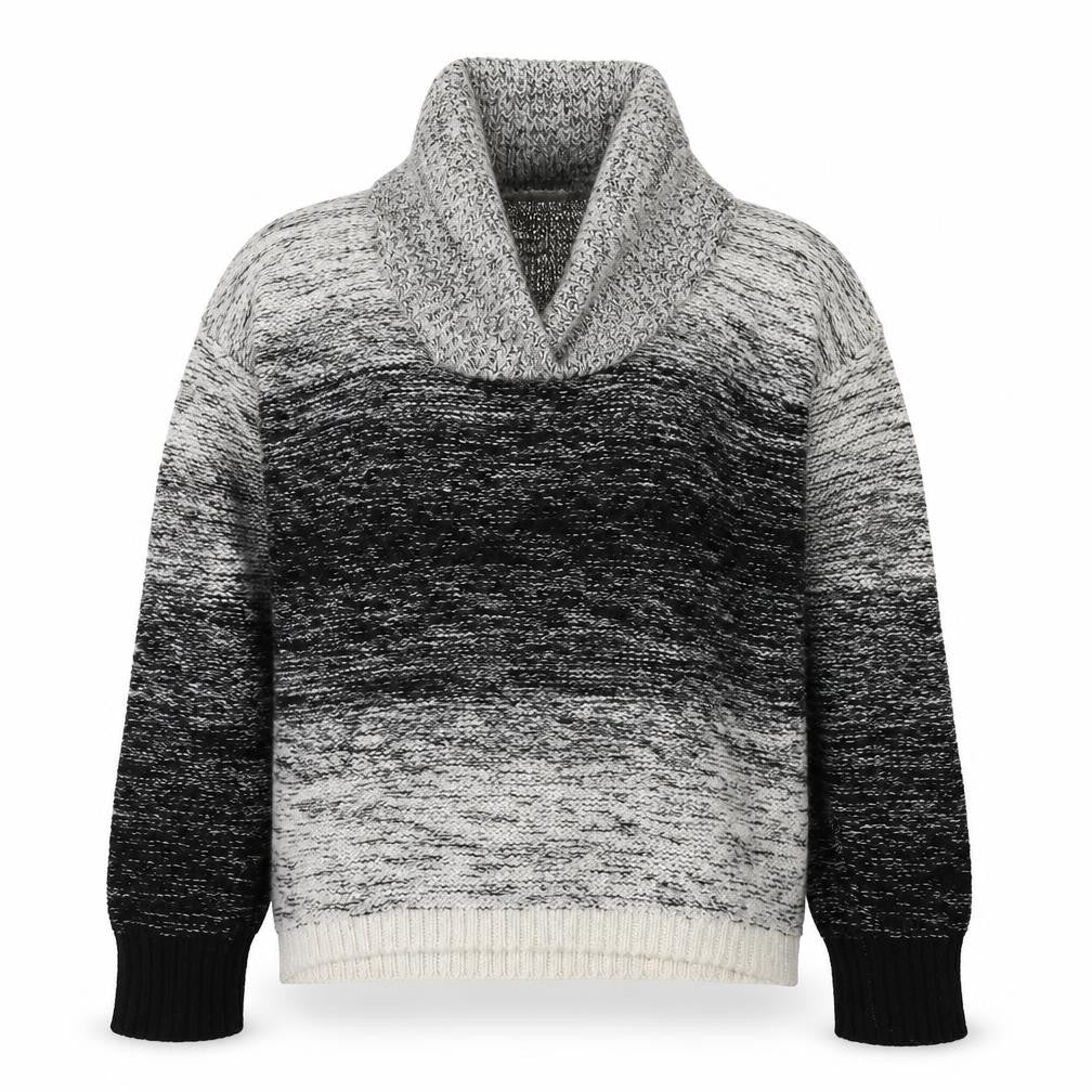 Front view of Wish-Bone women’s grey roll neck viscose jumper, size M
