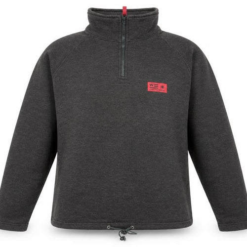 Ladies Winterwear Womens Grey Acrylic Pullover Sweatshirt Size L Zip