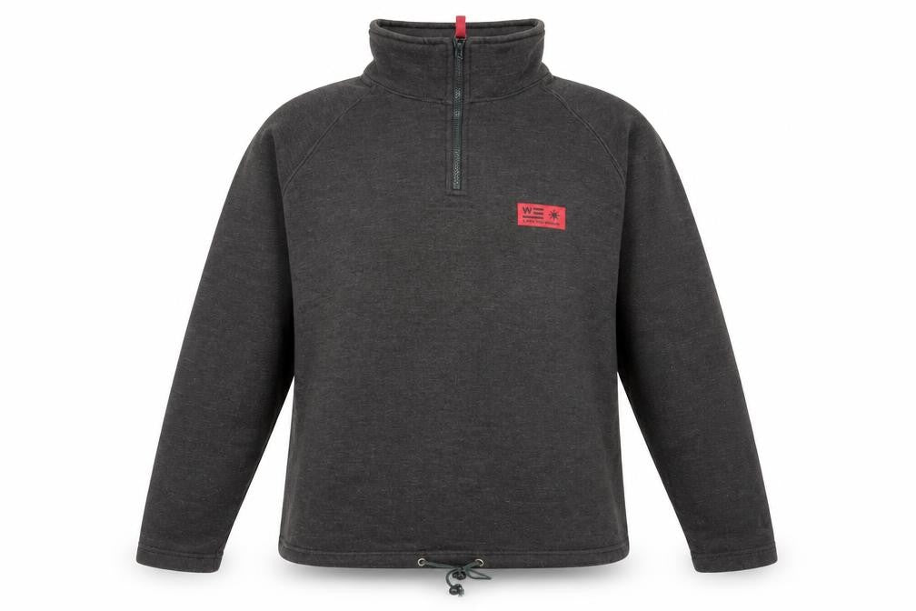 Ladies Winterwear Womens Grey Acrylic Pullover Sweatshirt Size L Zip