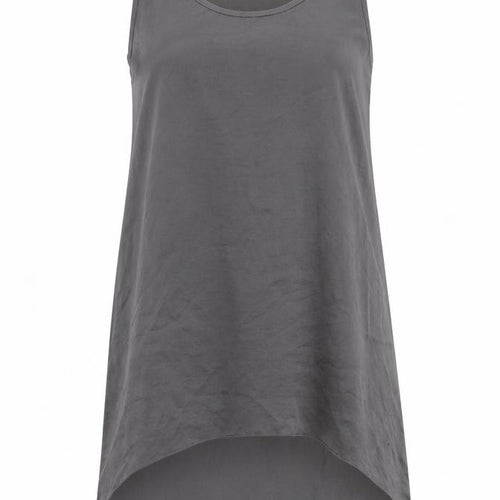 Phase Eight Womens Grey Cotton Tank Dress Size 12 Scoop Neck Pullover