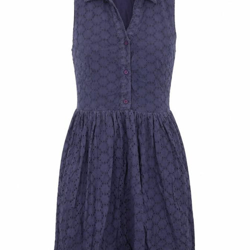 Jack Wills Womens Blue Geometric Cotton Fit & Flare Size 8 Collared Button