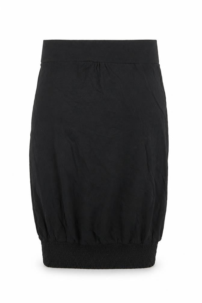 Front view of Next women’s black cotton basic blouse, size UK 10, off the shoulder