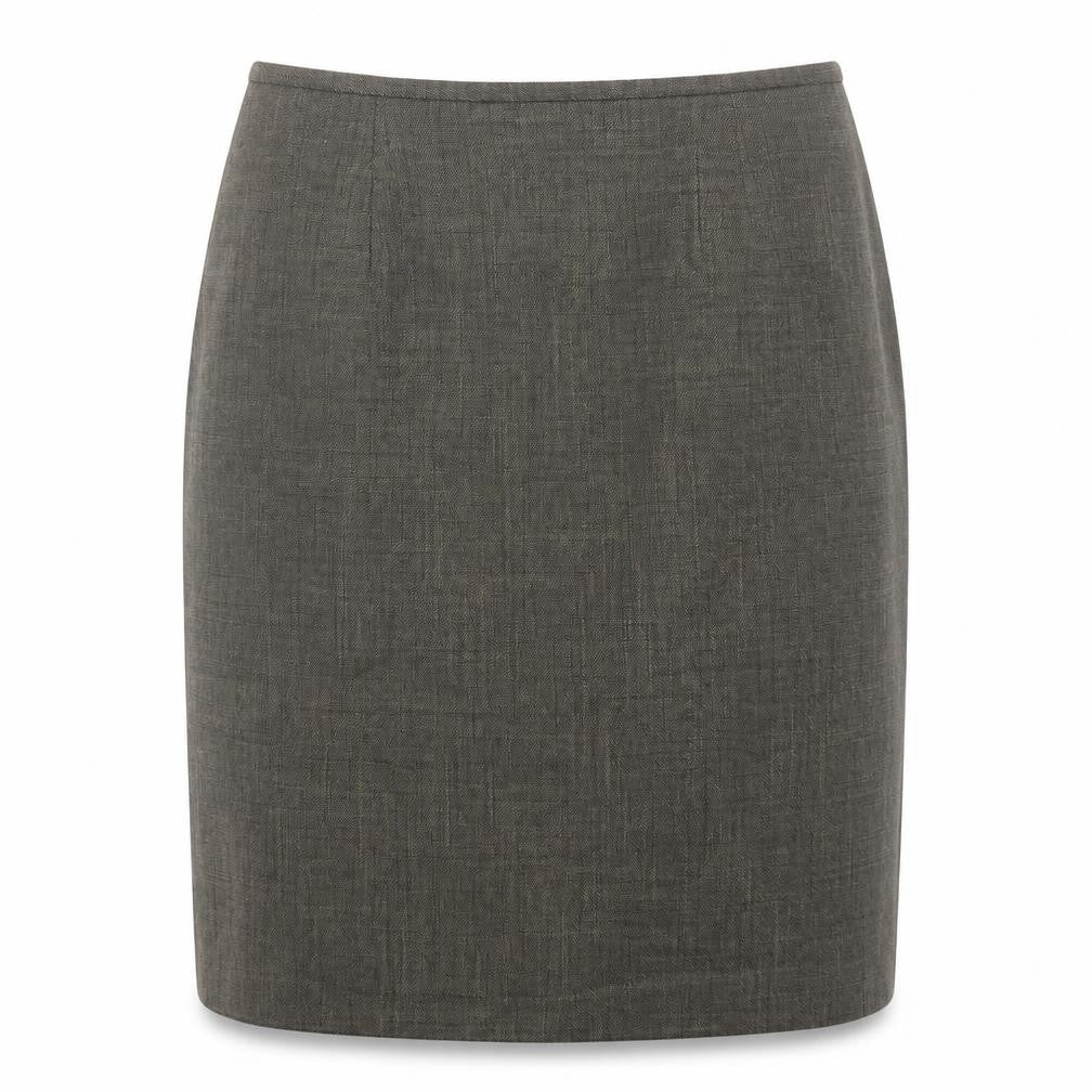 Tom English Womens Green Polyester Straight & Pencil Skirt Size 14 Button