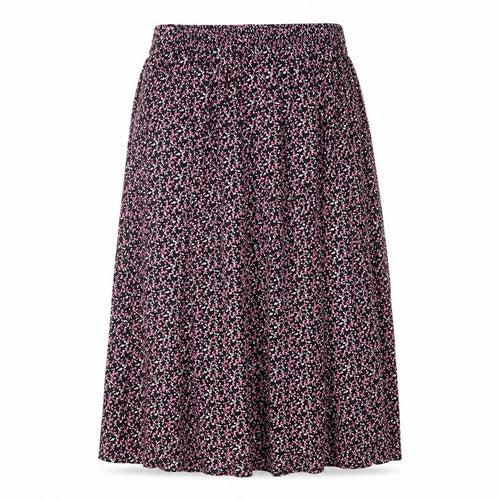 Preworn Womens Pink Floral Polyester A-Line Skirt Size L