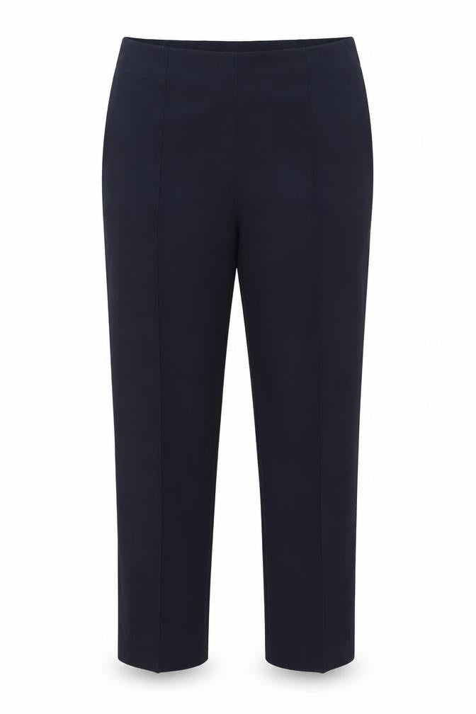 Front view of Autonomy women’s blue polyester trousers, size UK 16, 28-inch leg regular drawstring