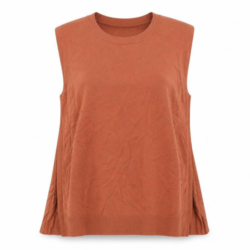 NEXT Womens Orange Round Neck Viscose Vest Jumper Size L
