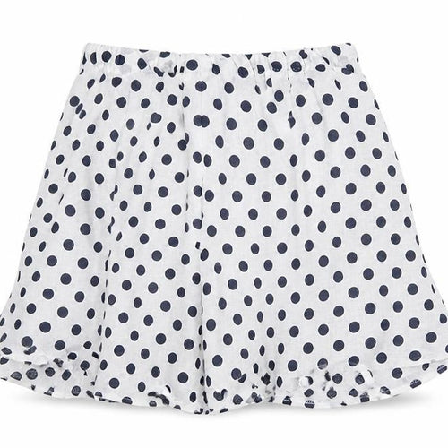 Preworn Womens White Polka Dot Polyester Flare Skirt Size 30 in