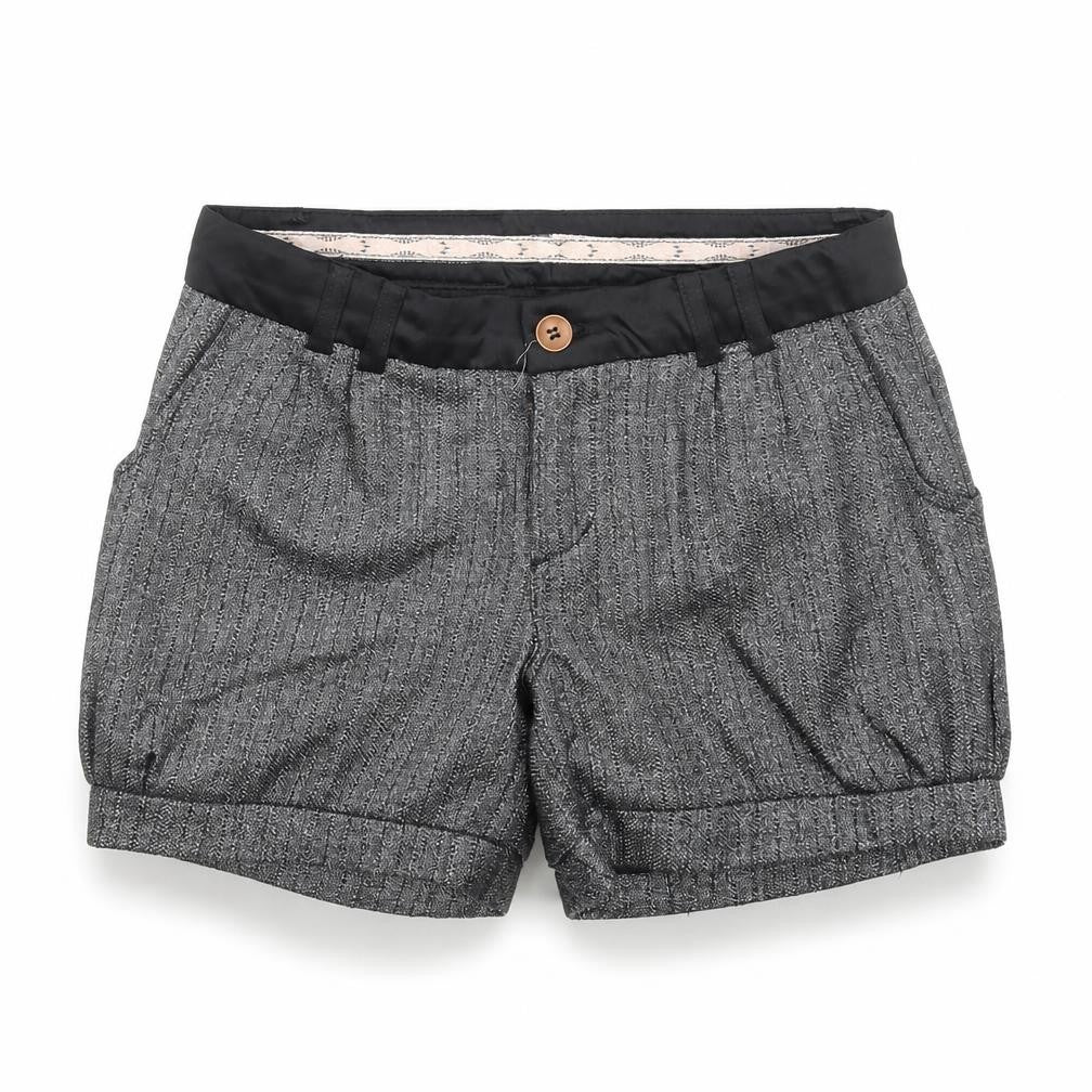 name it Girls Grey Polyester Hot Pants Shorts Size 11 Years Regular Buckle