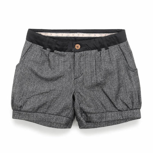 name it Girls Grey Polyester Hot Pants Shorts Size 11 Years Regular Buckle