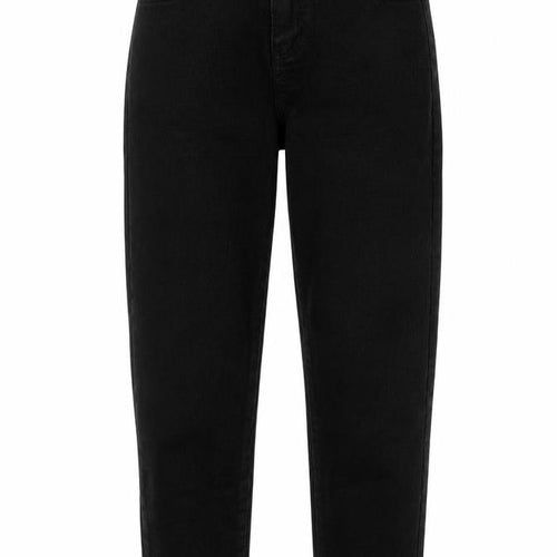 Syiwidii Womens Black Cotton Straight Jeans Size S L23 in Regular Button