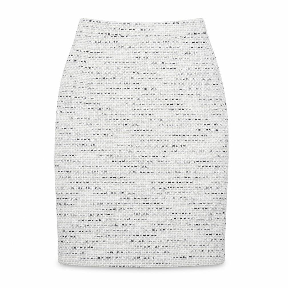Elegance Womens Grey Cotton Straight & Pencil Skirt Size 10 Zip