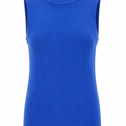 Marks and Spencer Womens Blue Round Neck Viscose Vest Jumper Size 6