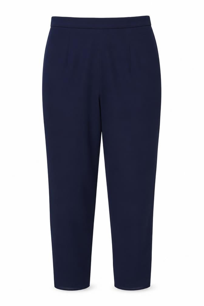 R&M Richards Womens Blue Acetate Trousers Size 12 L26 in Regular Zip