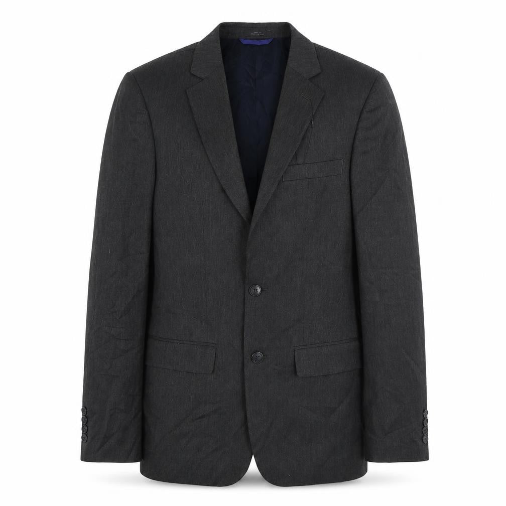 Front view of Marks & Spencer men’s grey polyester jacket suit jacket, size 36