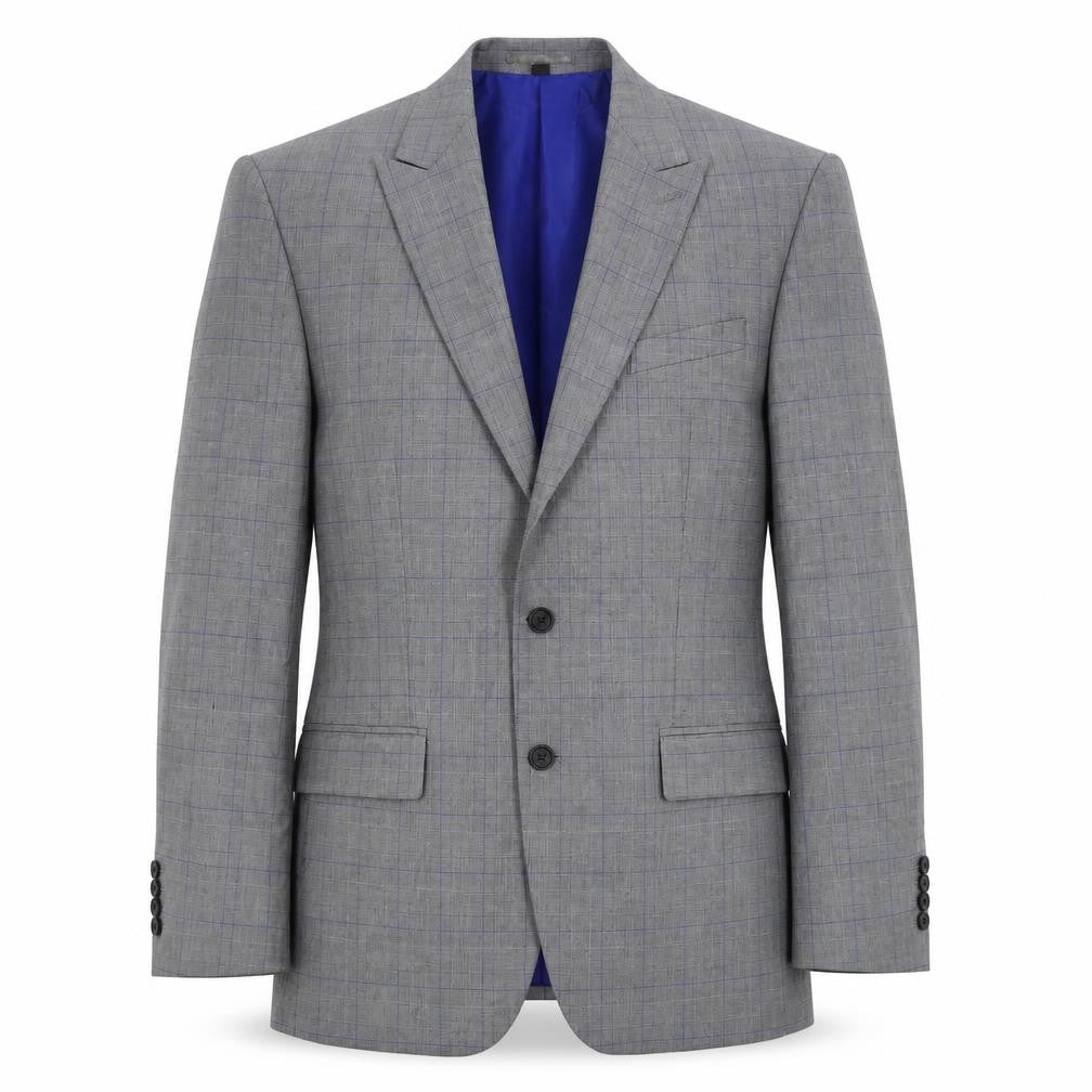 Front view of Marks & Spencer men’s grey polyester jacket suit jacket, size 44