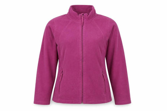Front view of Avenue women’s pink jacket, size S, zip