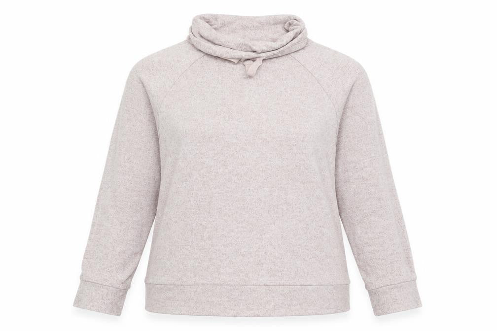 Front view of Avenue women’s pink viscose pullover sweatshirt, size S, pullover