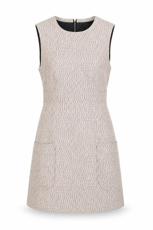 Front view of New Look women’s pink cotton a-line, size UK 10, round neck zip