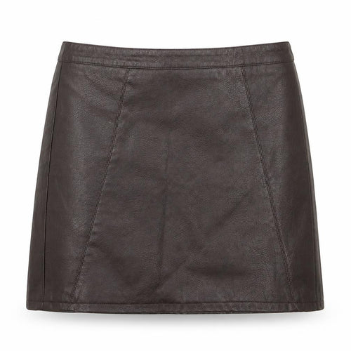 Dorothy Perkins Womens Black Polyurethane A-Line Skirt Size 10 Zip