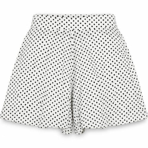 Boohoo Womens White Polka Dot Viscose Culotte Shorts Size 6 L3 in Regular Drawstring