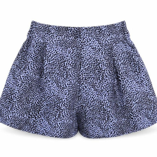 Marks and Spencer Womens Blue Animal Print Polyester Sweat Shorts Size 6 L3 in Regular Zip