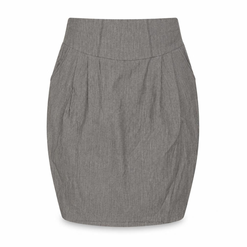 Zara Womens Brown Viscose Tulip Skirt Size M Zip