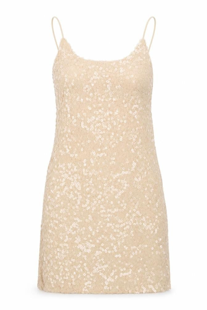 Motel Rocks Womens Ivory Polyester Slip Dress Size XS Round Neck Pullover