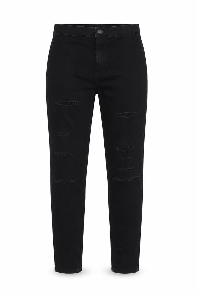 Topshop Mens Black Cotton Skinny Jeans Size 28 in L30 in Regular Zip