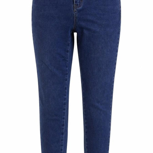 TU Womens Blue Cotton Skinny Jeans Size 10 L24 in Regular Zip