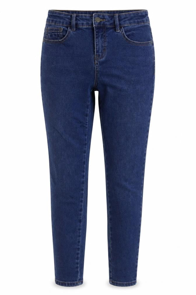 TU Womens Blue Cotton Skinny Jeans Size 10 L24 in Regular Zip