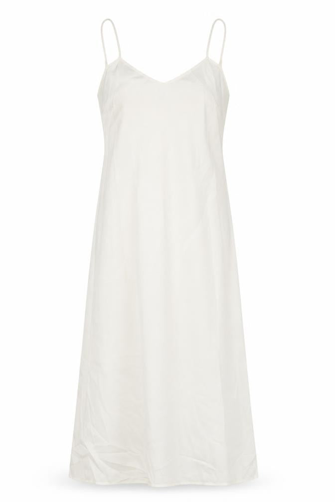 Front view of Marks & Spencer women’s ivory polyester maxi, size UK 8, v-neck
