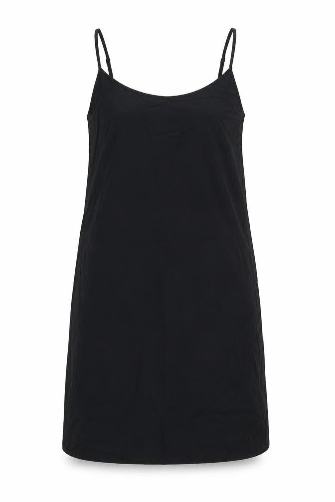 Front view of Marks & Spencer women’s black cotton a-line, size UK 8, v-neck pullover