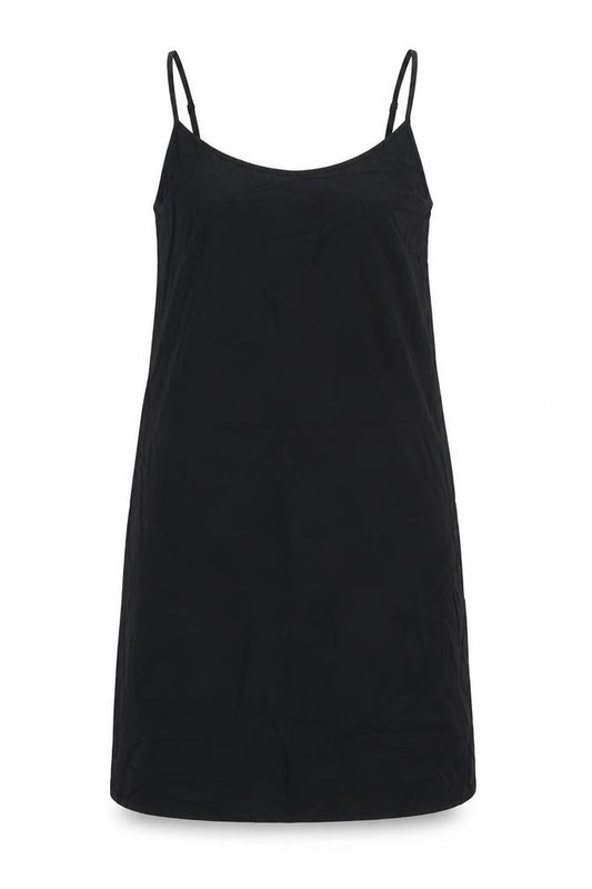 Front view of Marks & Spencer women’s black cotton a-line, size UK 8, v-neck pullover