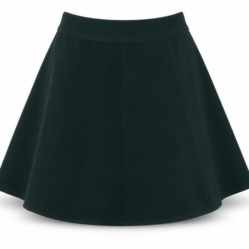 Brandy Melville Womens Green Polyester Skater Skirt Size 24 in Zip